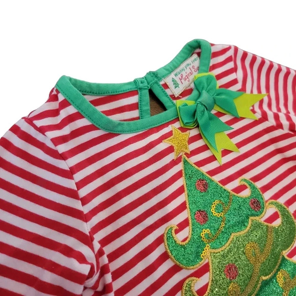 Magical Season Girl's 2T Sequined Christmas Tree Dress - Picture 3 of 10